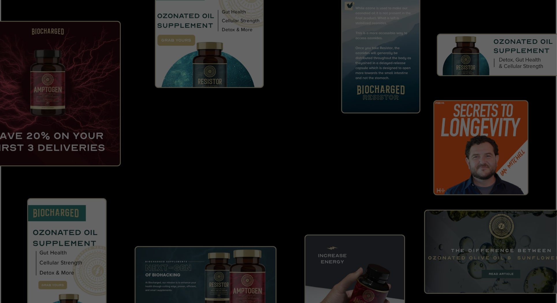 Biocharged Collage Background